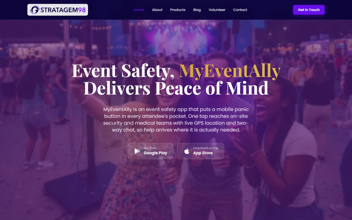 Homepage of stratagem98.com, built by VerSolve